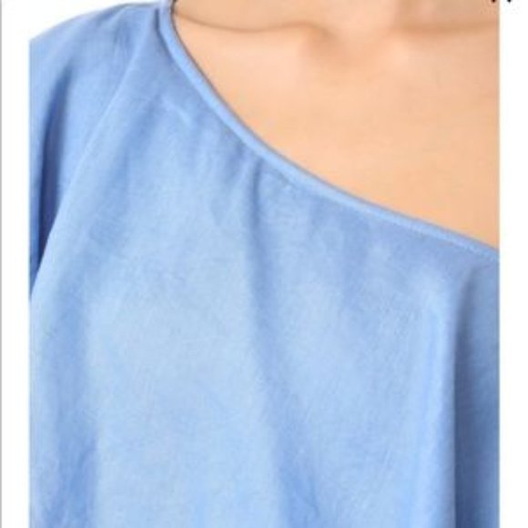 Capulet Blue Linen One Shoulde… - Picture 3 of 9